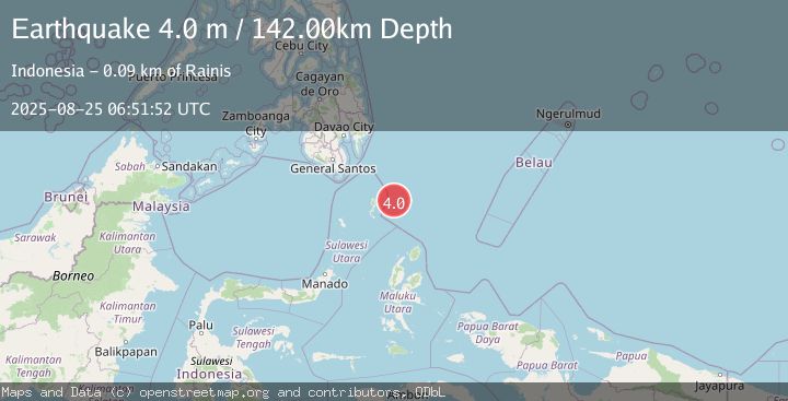 Map of KEPULAUAN TALAUD, INDONESIA