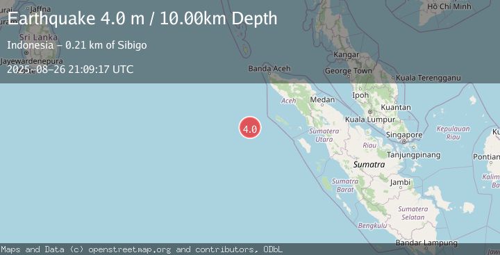Map of OFF W COAST OF NORTHERN SUMATRA