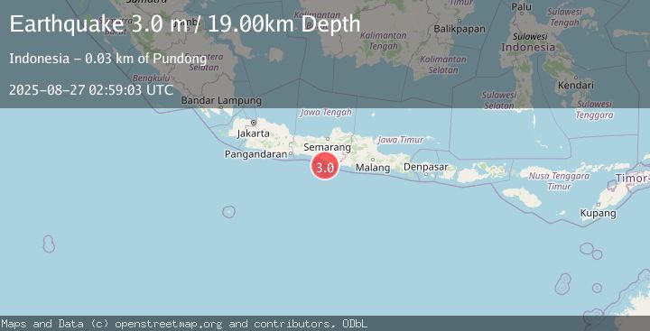 Map of JAVA, INDONESIA