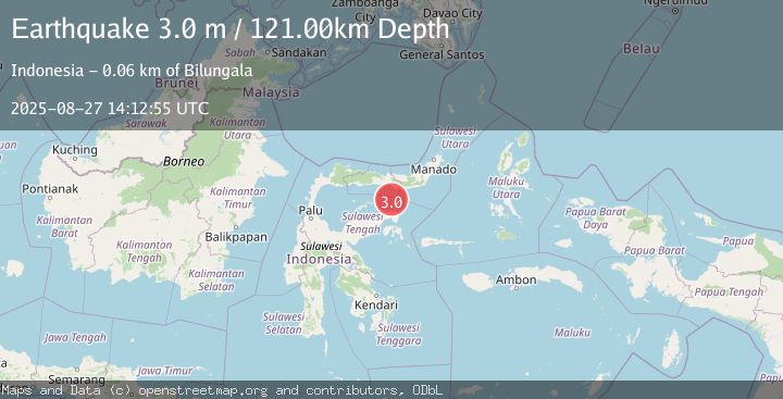Map of SULAWESI, INDONESIA