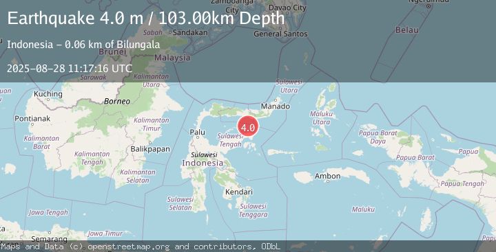 Map of SULAWESI, INDONESIA