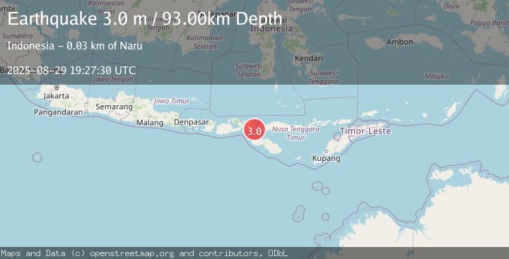 Map of FLORES REGION, INDONESIA