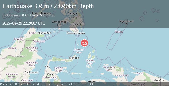 Map of KEPULAUAN TALAUD, INDONESIA