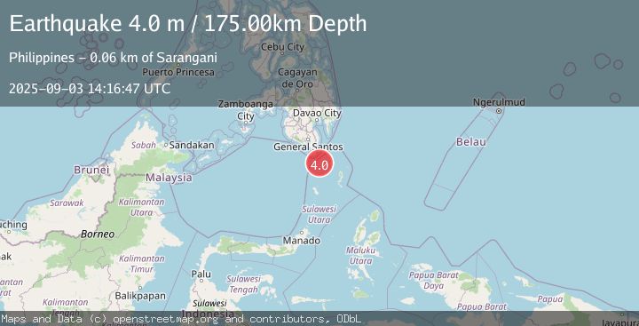 Map of KEPULAUAN SANGIHE, INDONESIA