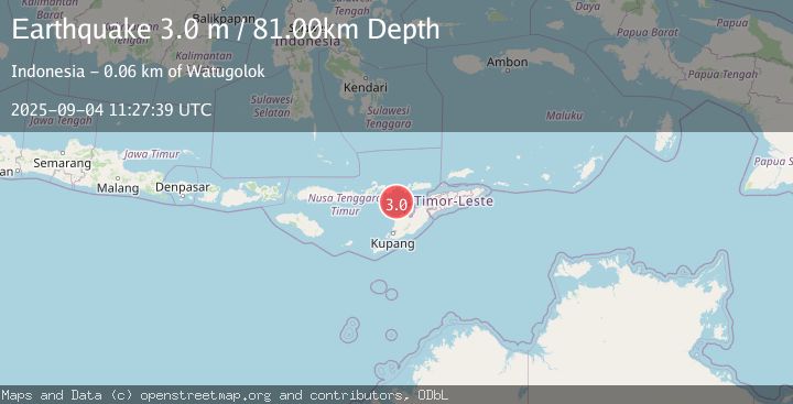 Map of FLORES REGION, INDONESIA