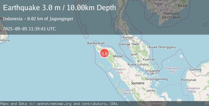 Map of NORTHERN SUMATRA, INDONESIA