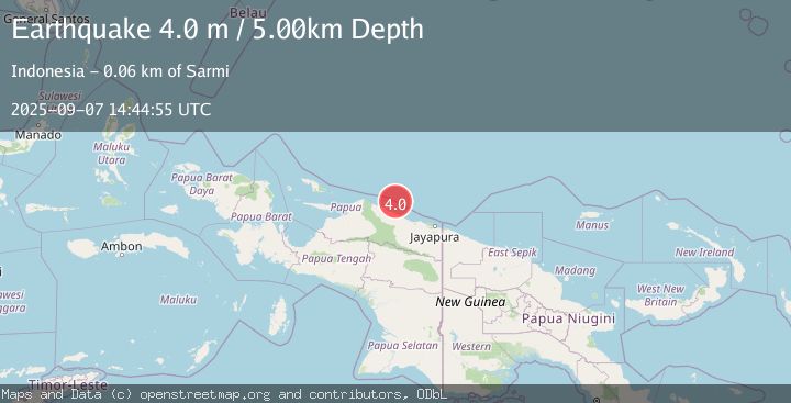 Map of NEAR N COAST OF PAPUA, INDONESIA