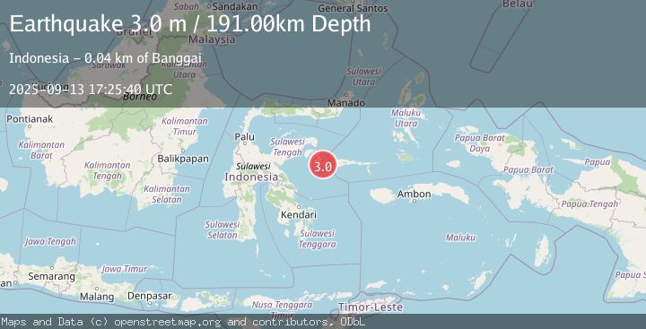 Map of SULAWESI, INDONESIA