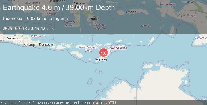 Map of TIMOR REGION, INDONESIA