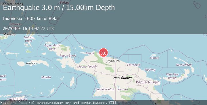 Map of NEAR N COAST OF PAPUA, INDONESIA