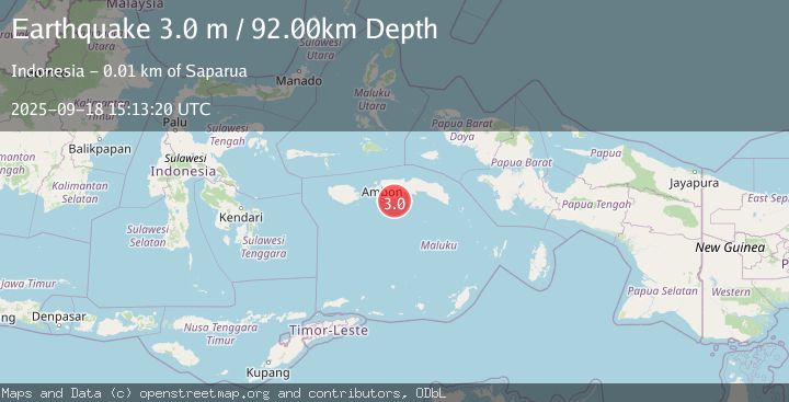 Map of SERAM, INDONESIA