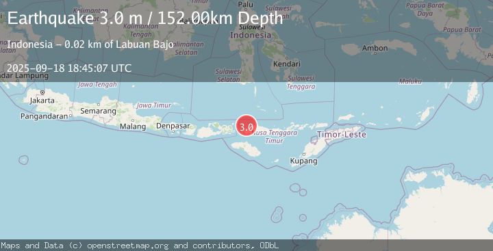 Map of FLORES REGION, INDONESIA