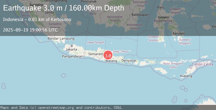 Map of JAVA, INDONESIA