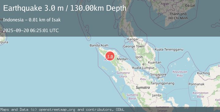Map of NORTHERN SUMATRA, INDONESIA