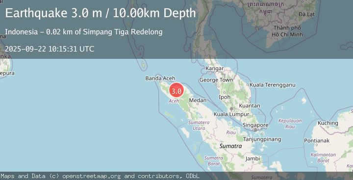 Map of NORTHERN SUMATRA, INDONESIA