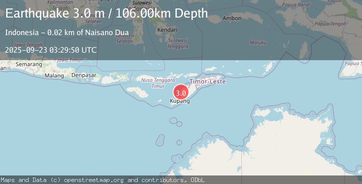 Map of TIMOR REGION, INDONESIA