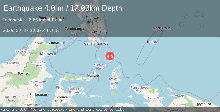 Map of KEPULAUAN TALAUD, INDONESIA