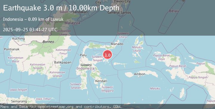 Map of SULAWESI, INDONESIA