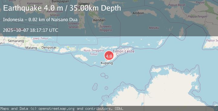 Map of TIMOR REGION, INDONESIA