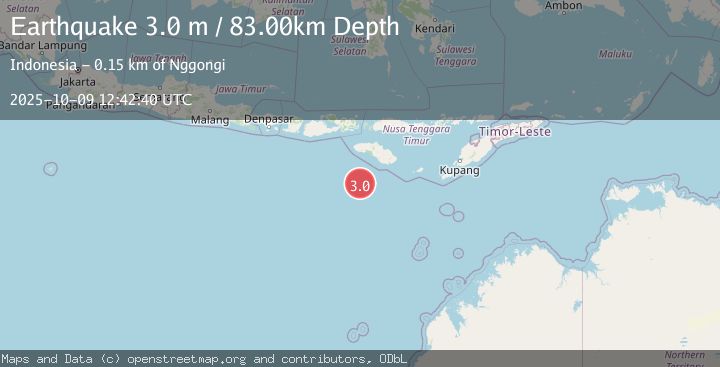 Map of SOUTH OF SUMBA, INDONESIA