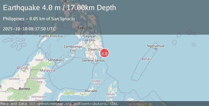 Map of MINDANAO, PHILIPPINES