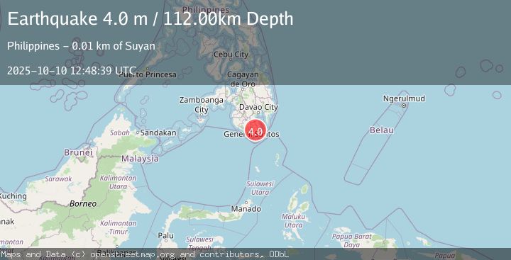 Map of MINDANAO, PHILIPPINES