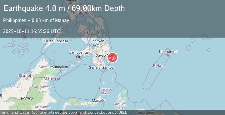 Map of MINDANAO, PHILIPPINES
