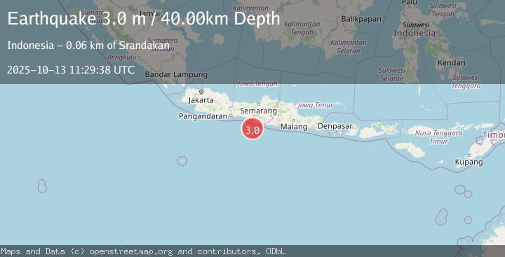 Map of JAVA, INDONESIA