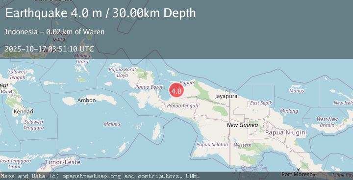 Map of NEAR N COAST OF PAPUA, INDONESIA