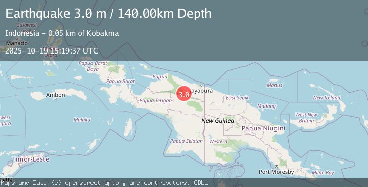 Map of PAPUA, INDONESIA