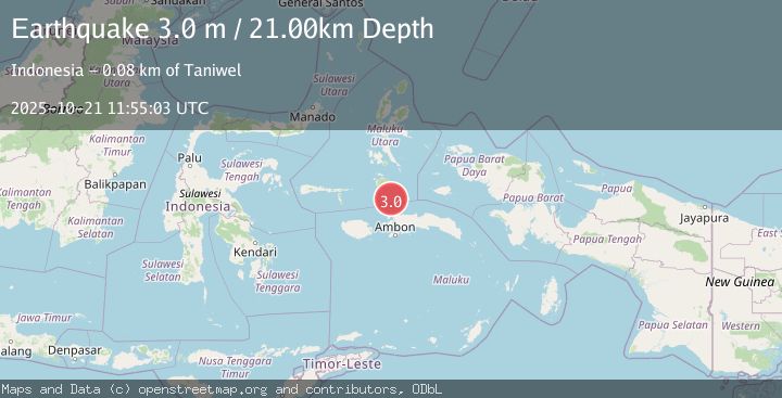 Map of CERAM SEA, INDONESIA