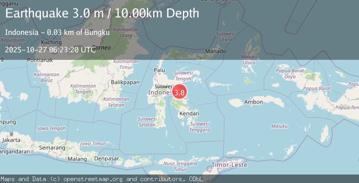 Map of SULAWESI, INDONESIA