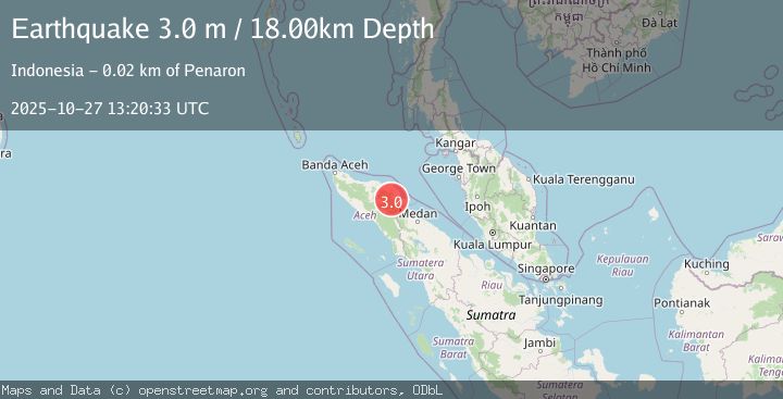 Map of NORTHERN SUMATRA, INDONESIA