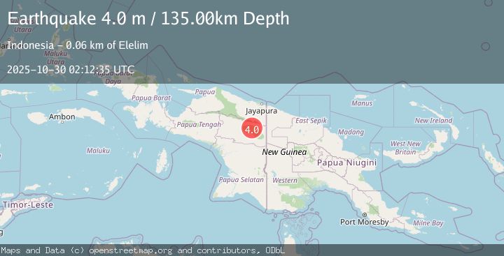 Map of PAPUA, INDONESIA