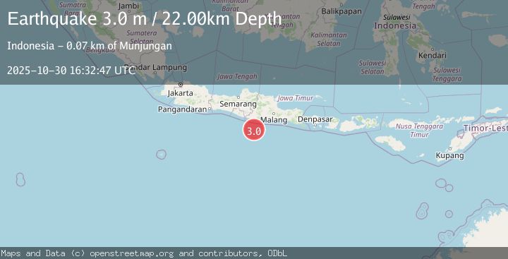 Map of JAVA, INDONESIA