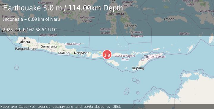 Map of FLORES REGION, INDONESIA