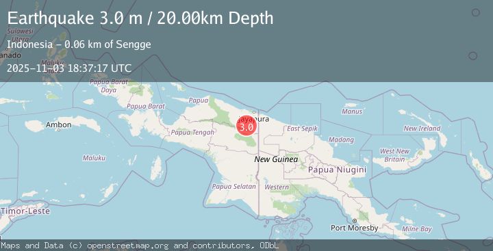 Map of PAPUA, INDONESIA