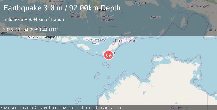 Map of TIMOR REGION, INDONESIA