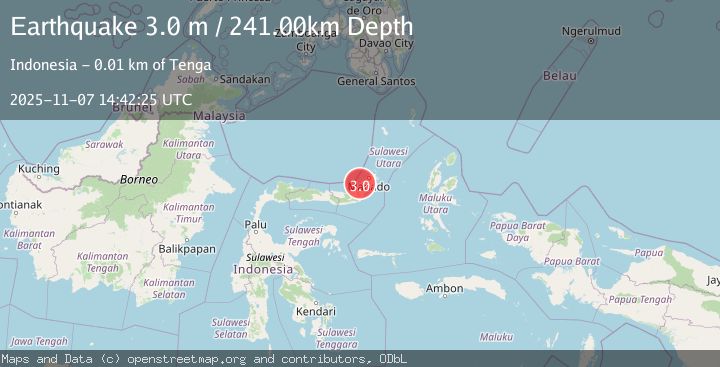 Map of MINAHASA, SULAWESI, INDONESIA