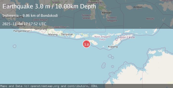 Map of SOUTH OF SUMBAWA, INDONESIA