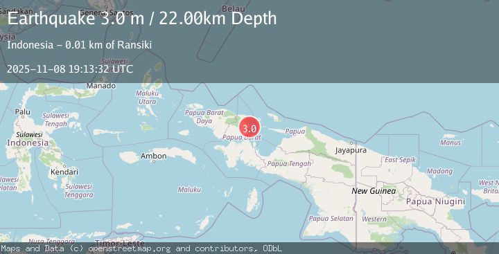 Map of NEAR N COAST OF PAPUA, INDONESIA