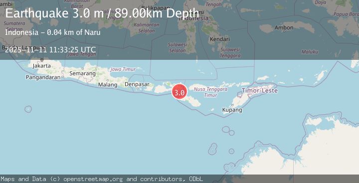 Map of FLORES REGION, INDONESIA