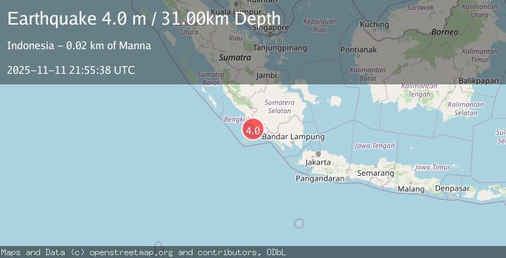 Map of SOUTHERN SUMATRA, INDONESIA