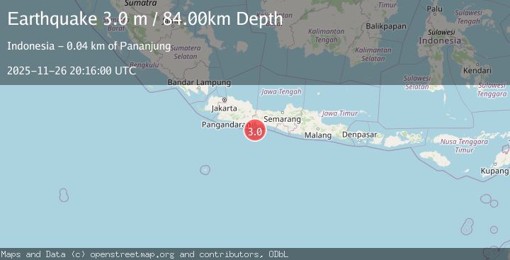 Map of JAVA, INDONESIA