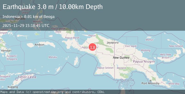 Map of PAPUA, INDONESIA