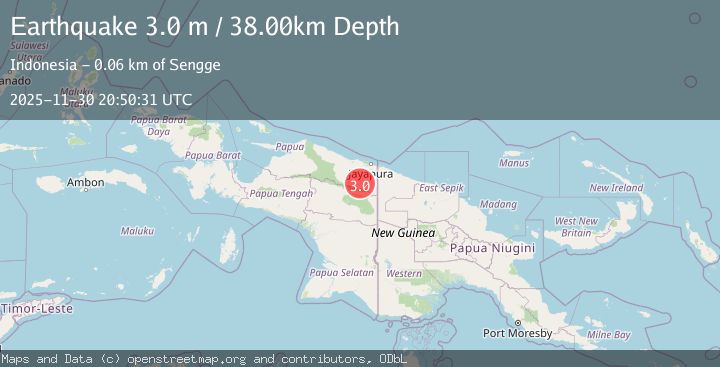 Map of PAPUA, INDONESIA