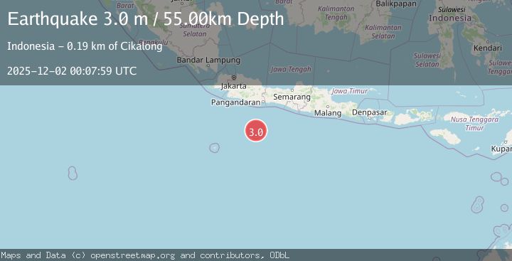 Map of SOUTH OF JAVA, INDONESIA