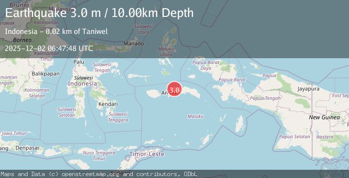 Map of SERAM, INDONESIA