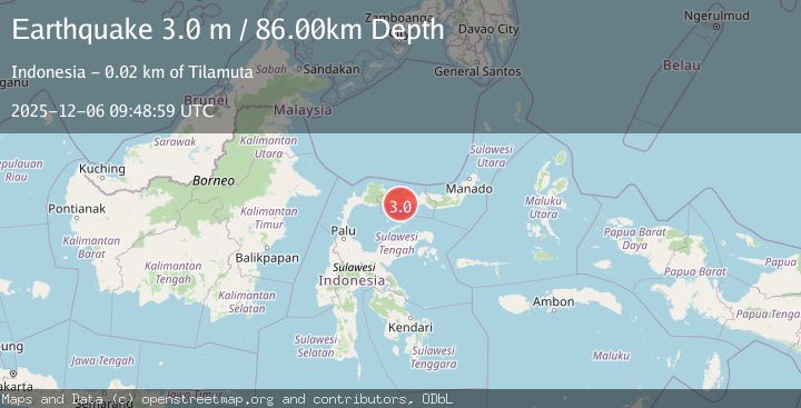 Map of MINAHASA, SULAWESI, INDONESIA