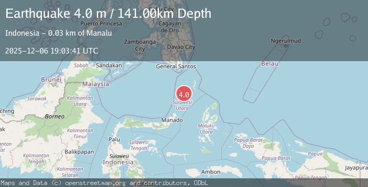Map of KEPULAUAN SANGIHE, INDONESIA